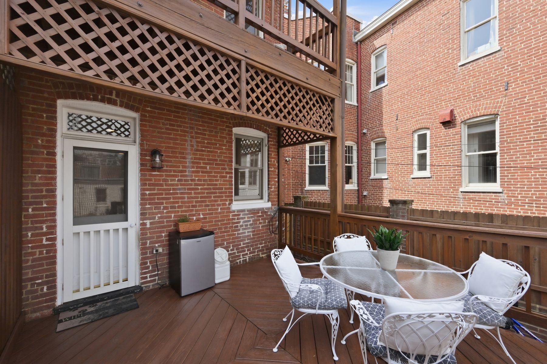 Garden patio seating area