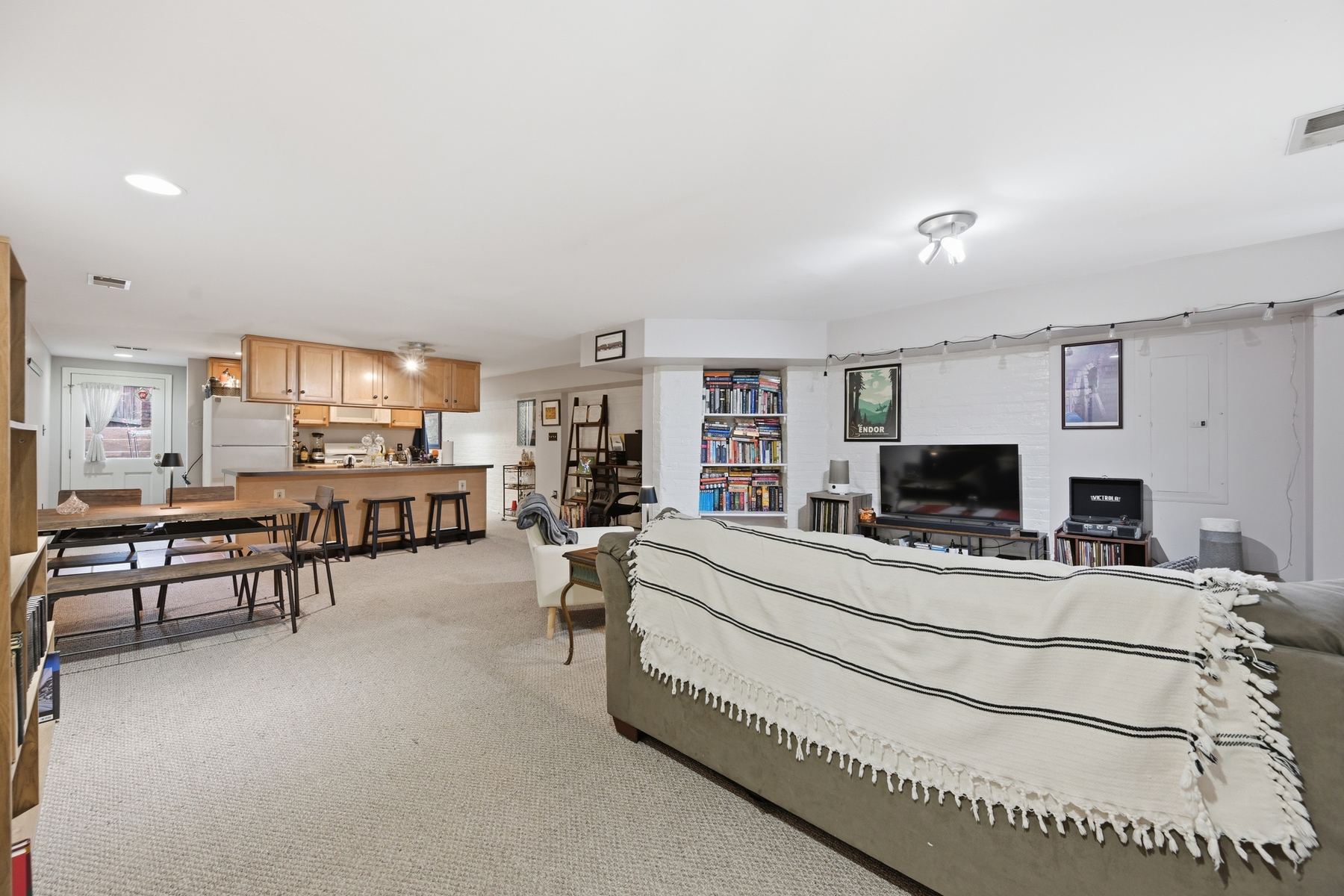 Lower-level suite living area
